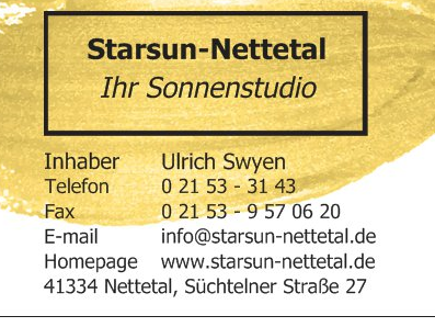 Infos zu Sonnenstudio Starsun-Nettetal