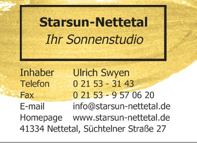 Dieses Bild zeigt das Logo des Unternehmens Sonnenstudio Starsun-Nettetal